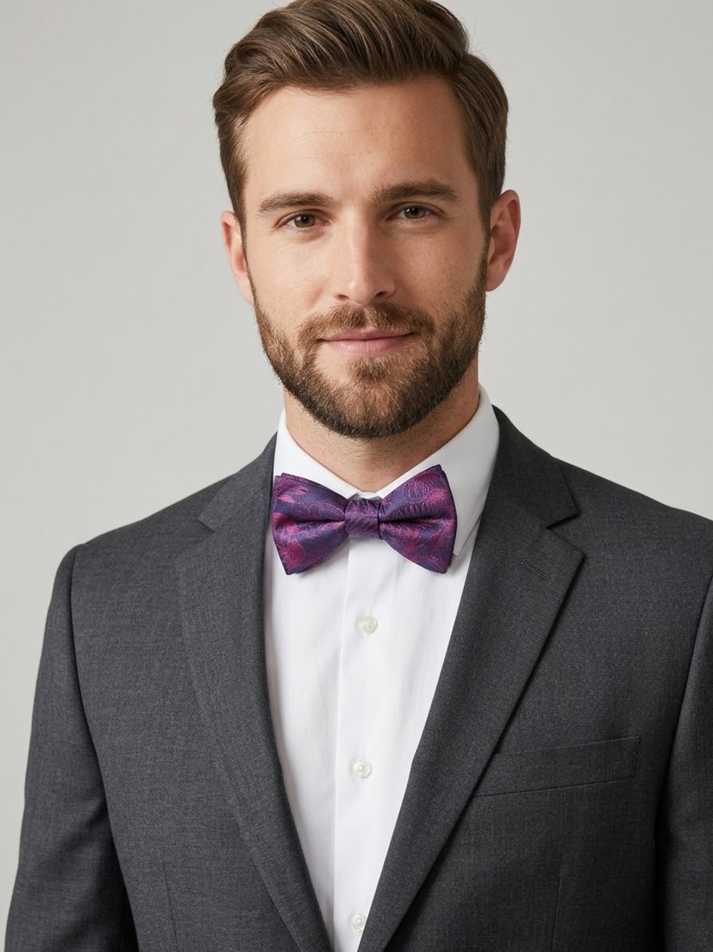 Express Mens Floral Jacquard Bow Tie Pre Tied Adjustable Formal Tuxedo Wedding